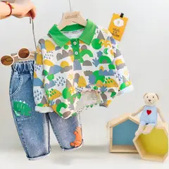 GENERICO - ROPA PARA NIÑO DINOSAURIO- 2 PIEZAS