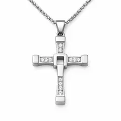 GENERICO - Collar Cruz Toretto Titanio Rápidos y Furiosos Hombre Varón Regalo
