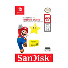 SANDISK - Memoria Micro Sd Nintendo Switch 256 Gb