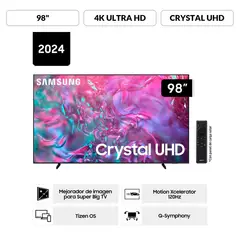 SAMSUNG - Televisor LED 98" Crystal UHD 4K Tizen OS Smart TV DU9000 Nuevo 2024