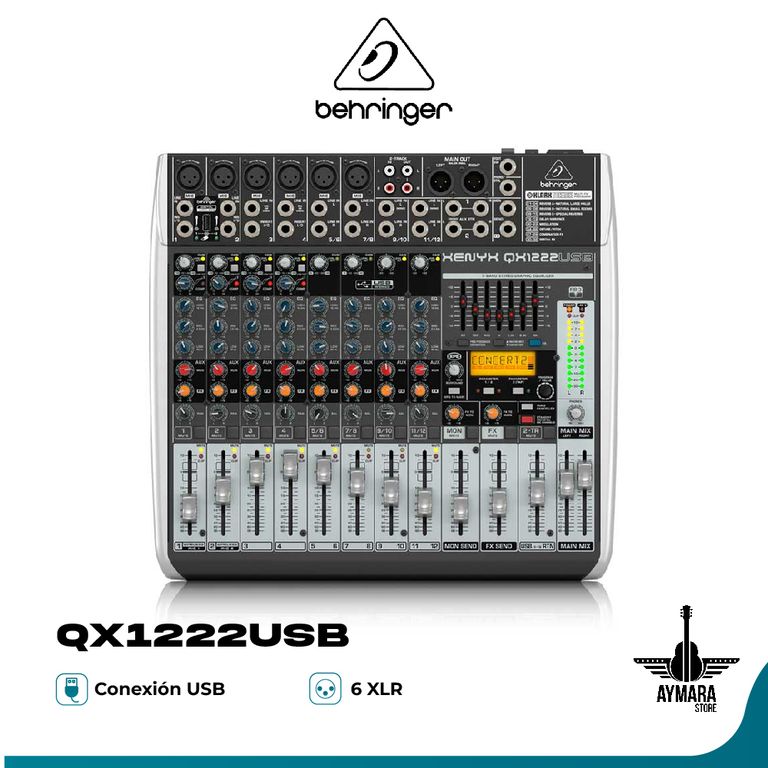 Mezclador Analógico Compacto Xenyx QX1222USB