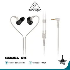 BEHRINGER - Monitores Intraurales SD251-CK Negro Transp