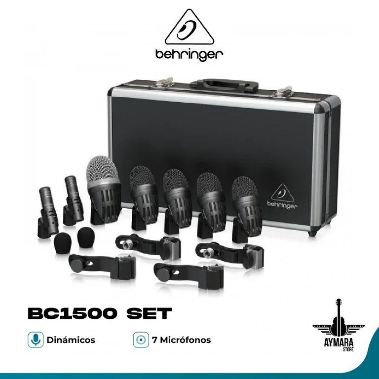 Set de 7 Micrófonos de Batería BC1500