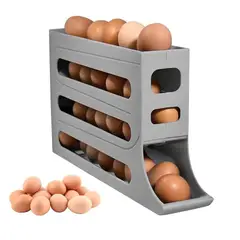 GENERICO - Porta huevos dispensador de huevos 4 niveles plastico