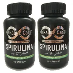 ALKALINE CARE - Spirulina con Té verde 200 Cápsulas