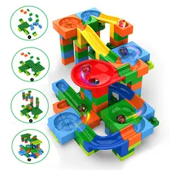JP SOPORTECOM - JUEGO DE BLOQUE DE CONSTRUCCION TRACK MAZE 128 PIEZAS
