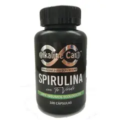 ALKALINE CARE - Spirulina con Té verde 100 Cápsulas