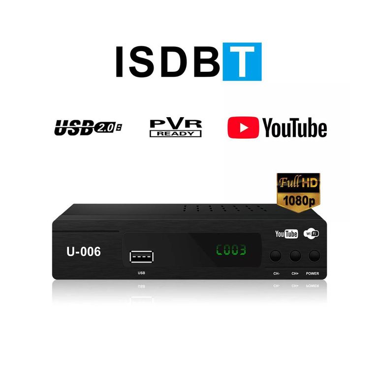 Sintonizador Decodificador Canal Digital de TV Incluye Youtube Full HD