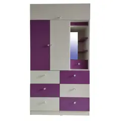 GENERICO - ROPERO DE 1 METRO CON TOCADOR COLOR VIOLETA