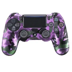 VARIOS - Funda para Mando PS4 Dualshock 4 Morado Camuflado
