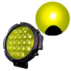 GENERICO - Faro Led Redondo 7Pg 21LED Multivoltaje Blanco 63W 6500 lm
