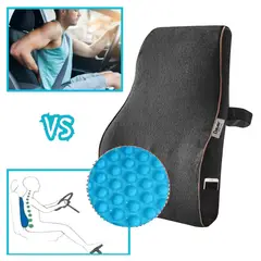 DAUER - Cojín Espaldar Carbón de Bambú y Gel para Auto