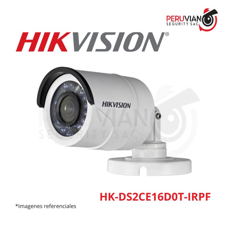TUBO 1080, LENTE 2.8 mm (92 grados) IR 20 mtrs HK-DS2CE16D0T-IRPF