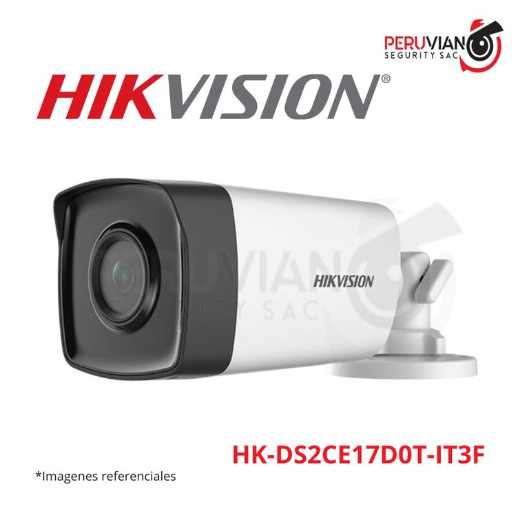 TUBO 1080 exterior, LENTE 3.6 mm (70 grados) IR de hasta 80 m DS-2CE17D0T-IT5F