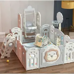 BABY - CORRAL PLEGABLE CERCO PARA BEBES Y NIÑOS DE LEON Premium