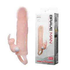 BAILE - Funda Pene Extensora Doble Estimulación y Vibración Multiple