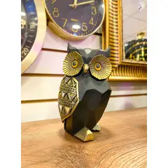 CONCEPT - Figura Buho NegroDorado 9x8x15 cm