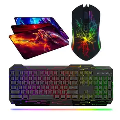 CYBERTEL - Kit Gamer 3 En 1 Cyb : Teclado Elektron + Mouse Xblade + Pad