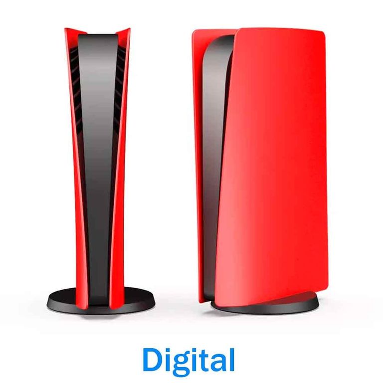 Cubierta Tapa Reemplazo para PS5 Digital Rígido Rojo.