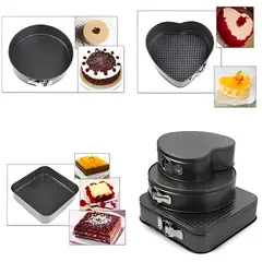 OEM - Kit 3 Moldes para Pasteles Kekes Desmontable Antiadherente Reposteria