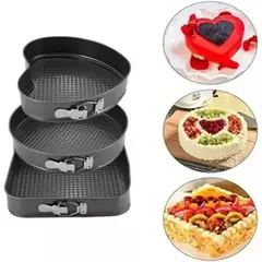 OEM - Kit 3 Moldes para Pasteles Kekes Desmontable Antiadherente Reposteria