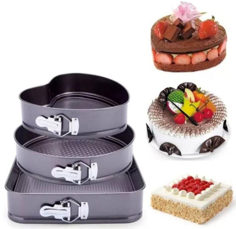 Set 3 Moldes para Hornerar Pasteles Antiadherente