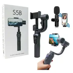 OEM - Gimbal de Cardán 3 ejes S5B para celular + Micrófono K8
