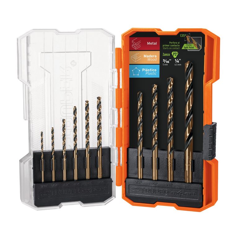 Broca 10 Unidades Juego para Fierro Metal HSS 11399 Truper