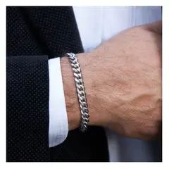 OEM - PULSERA HOMBRE ESLABON SEMI GRUESO ACERO INOXIDABLE 316L