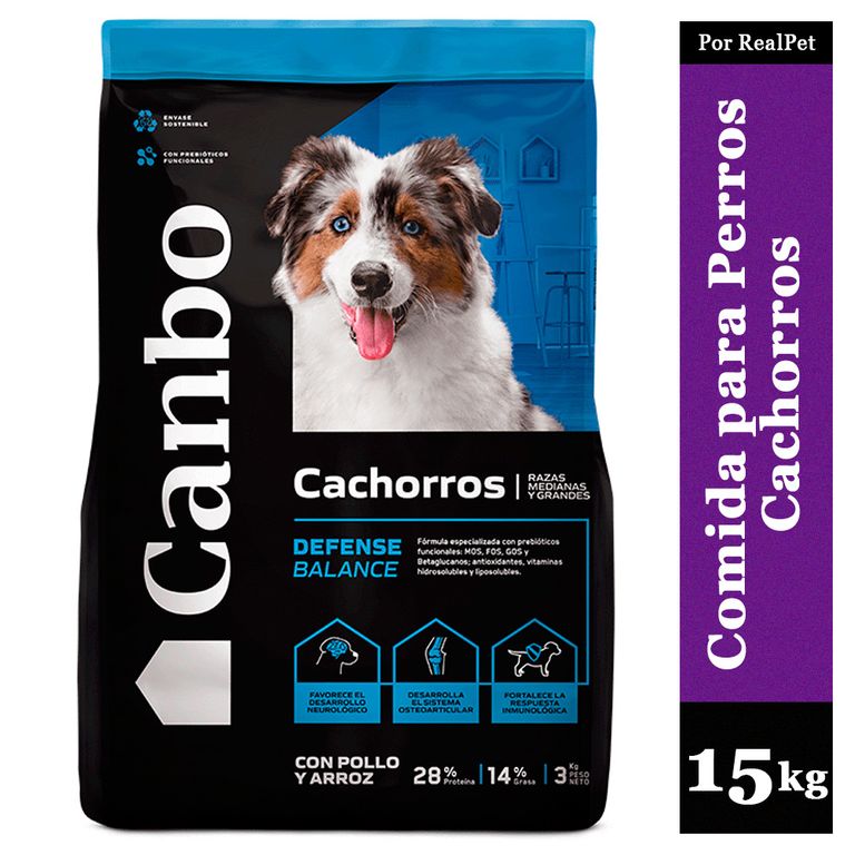 Comida de Perro Cachorro Mediano y Grande Pollo 15 kg