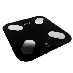 KUZLER - BALANZA DIGITAL INTELIGENTE BLUETOOTH CON APP VIDRIO TEMPLADO NEGRO