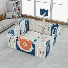 GENERICO - CORRALITO CON PANEL DE JUEGOS Y PIZARRA MAGNÉTICA 160x160CMT