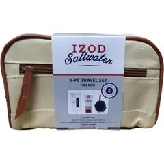 IZOD - Neceser Set de Viaje con utiles de aseo - Beige
