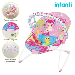 INFANTI - Silla Nido para Bebé Vibraciones Safari Pink 6790