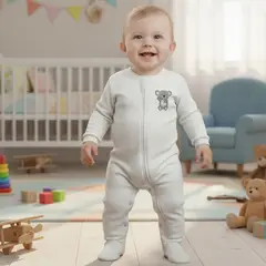 GENERICO - Enterizo Bebé Crece Jackar Blanco de Algodón Pima