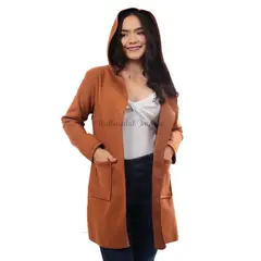 GENERICO - Chaqueta Larga para Mujer - Moda casual Color Camell