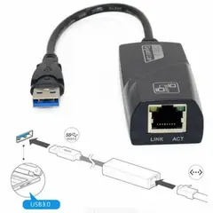 OEM - Adaptador Conector de Red RJ45 LAN USB 3.0 Gigabit Ethernet para PC