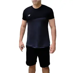 REVATI - Polo deportivo hombre licrado - plomo