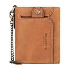 GENERICO - BILLETERA HOMBRE HUMERPAUL - CUERO ORIGINAL CON BOTON FRONTAL