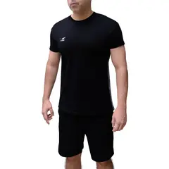 REVATI - Polo deportivo hombre licrado - lineas plomas laterales