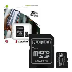 KINGSTON - Memoria microSD de 32GB clase 10 kignston canvas