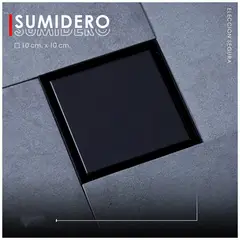 XM - Sumidero en Acero Inoxidable 304 Negro mate