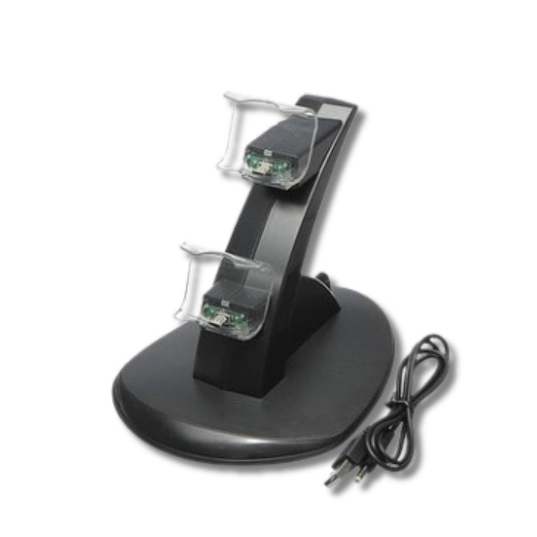Cargador de mando LED Dual USB PS4 GENÉRICO.