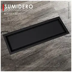 GENERICO - Sumidero en Acero Inoxidable 304 Negro mate