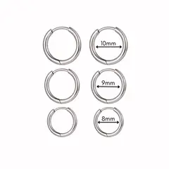 AFRODITA - 1 Par de Aretes de Argolla de Plata 925 Modelo Huggies