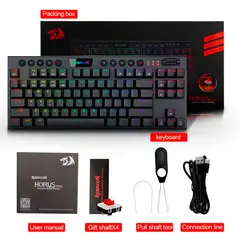 REDRAGON - Teclado Mecánico Gamer HORUS TKL K621-RGB-SP Wireless