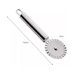 GENERICO - CORTADOR DE PIZZA Y RAVIOLES DE ACERO INOXIDABLE