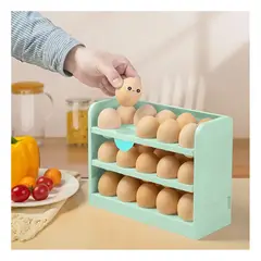 GRETAIL - Organizador De Huevos 30 Unidades 3 Niveles Verde