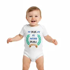GENERICO - Body Eres El Mejor Papá Blanco de Algodón Pima