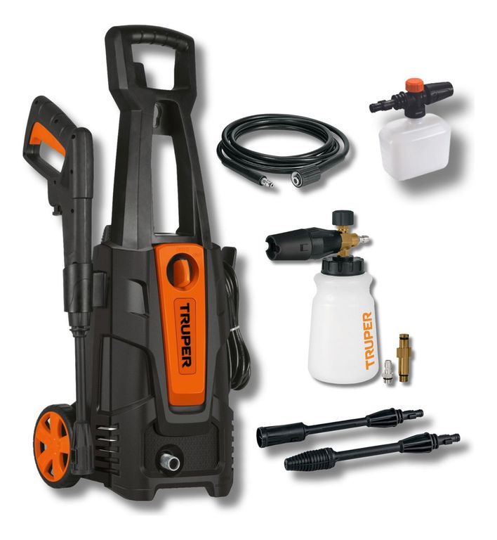 Combo Hidrolavadora 1800psi + dispensador de jabon con cañon